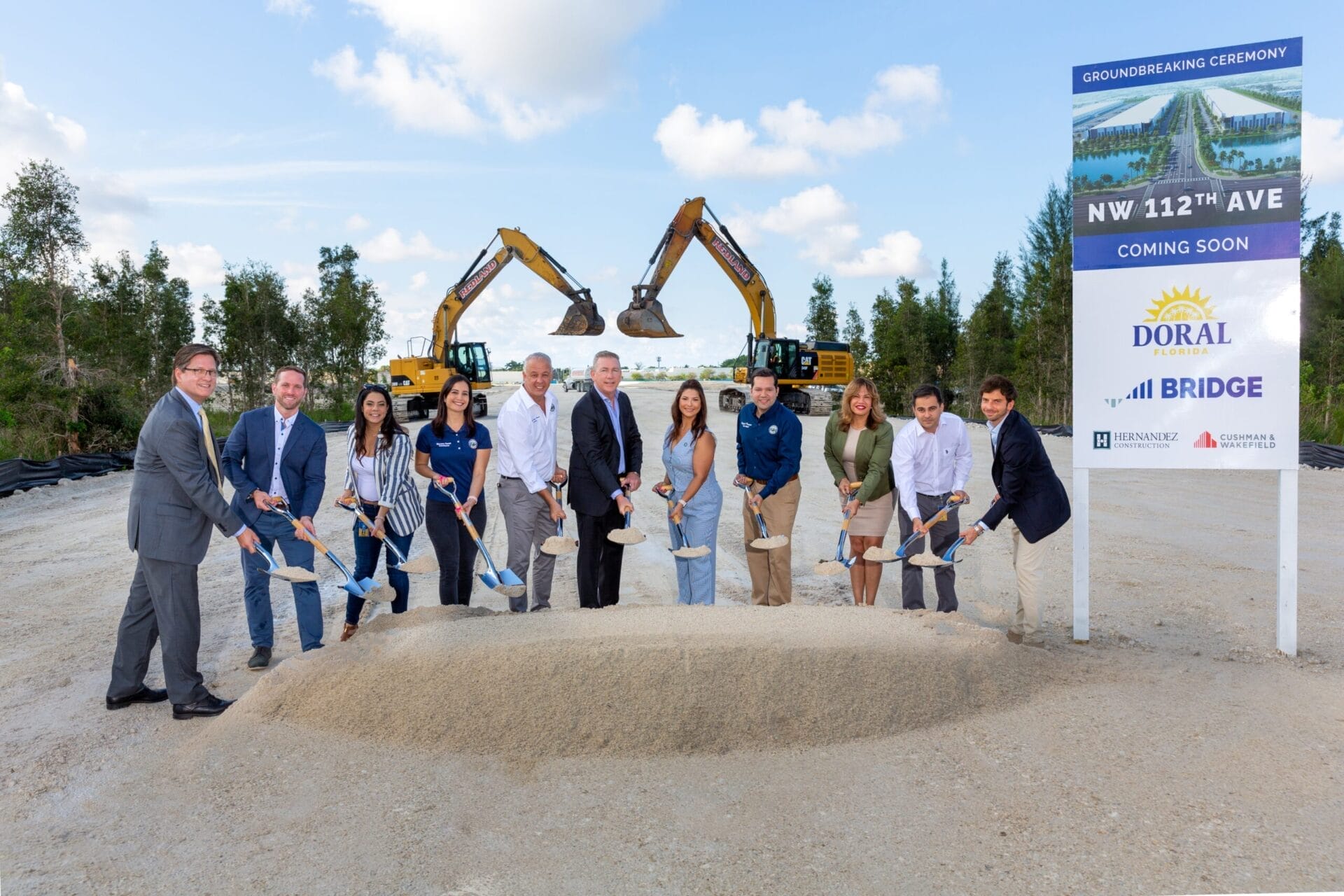 The City of Doral and Bridge Industrial Break Ground On New Access Road at NW 112th Ave in the Heart of the City